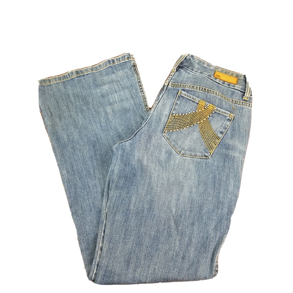 Tommy Hilfiger‎ 8 Reg Womens Jeans Size  32x22 Wide Leg Stretch